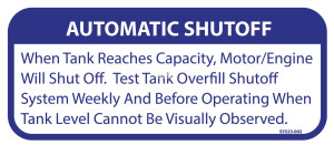 Keco PumpOut Systems Automatic Shutoff - Decal
